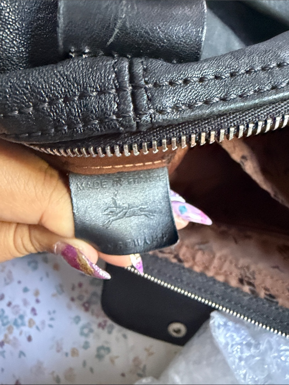 Longchamp Black Leather Top-Handle & Crossbody Satchel - Picture 10 of 10